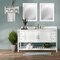 Alaterre Furniture Bennet 3pc Wooden Bathroom Vanity Set - 60-in. L Vanity, 30-in. L Mirror, 25-in. Wall Shelf, White AVAN6000WHAA - alternate 9